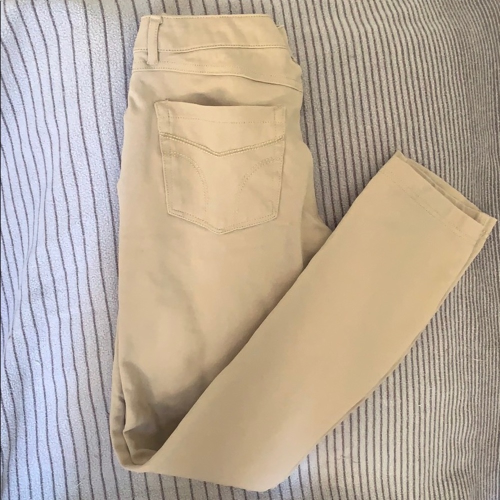 Shine star stretch khaki leggings